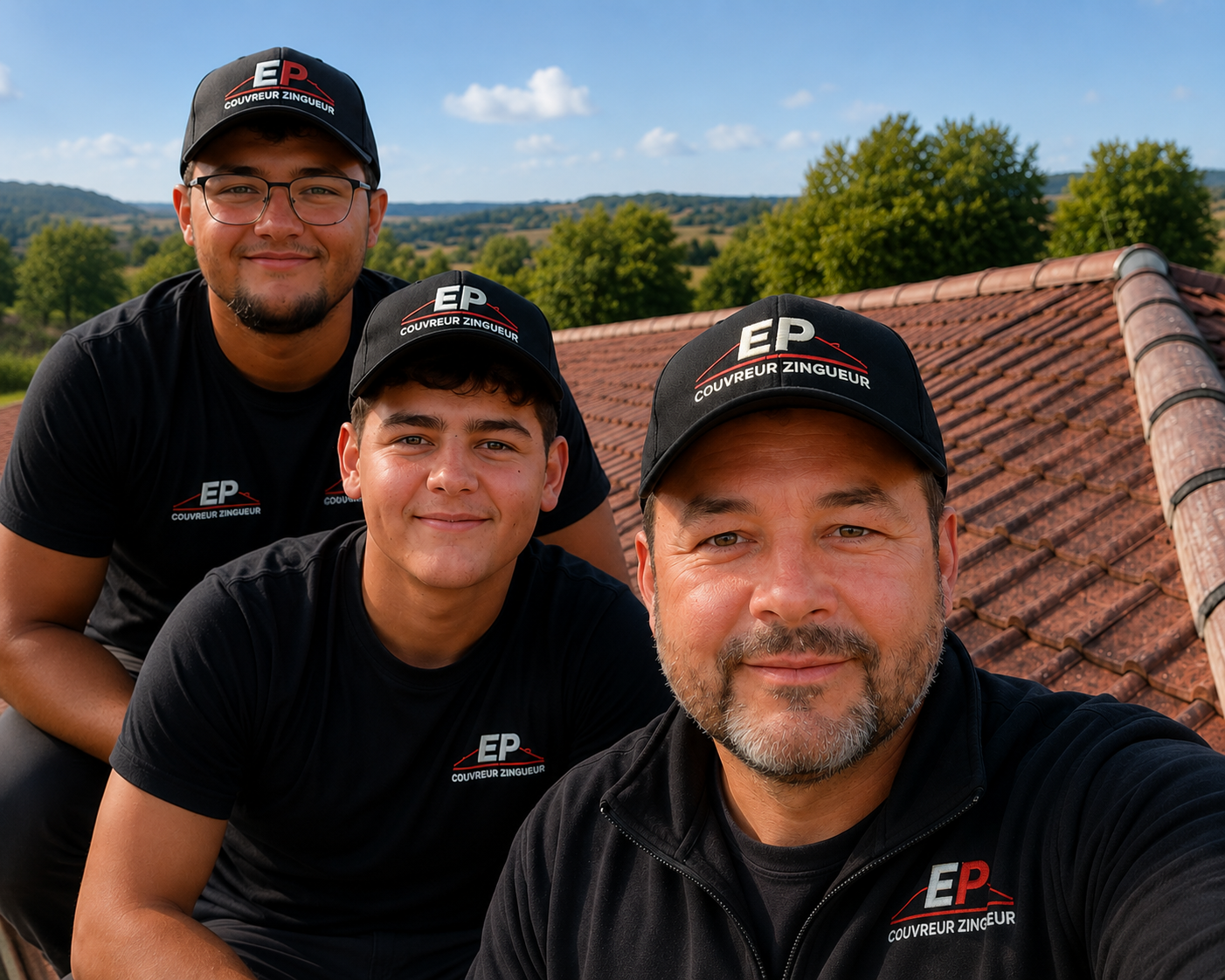 Entreprise familiale EP Couvreur Zingueur Père et Fils sur toiture