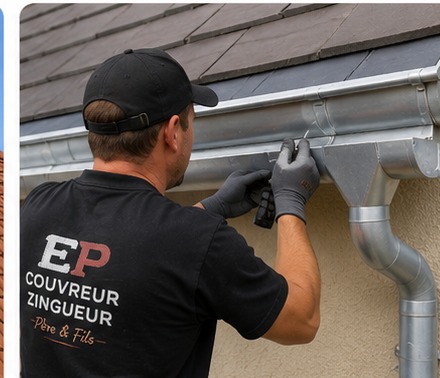 Photo réelle de travaux de toiture